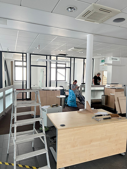 Abriss des Service Bereichs
